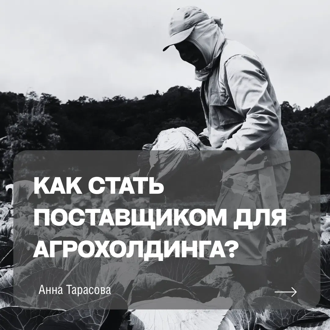 Думаете, достаточно дать низкую цену — и агрохолдинг сам вас выберет? Нет. Крупные игроки страхуют свои риски: - изображение