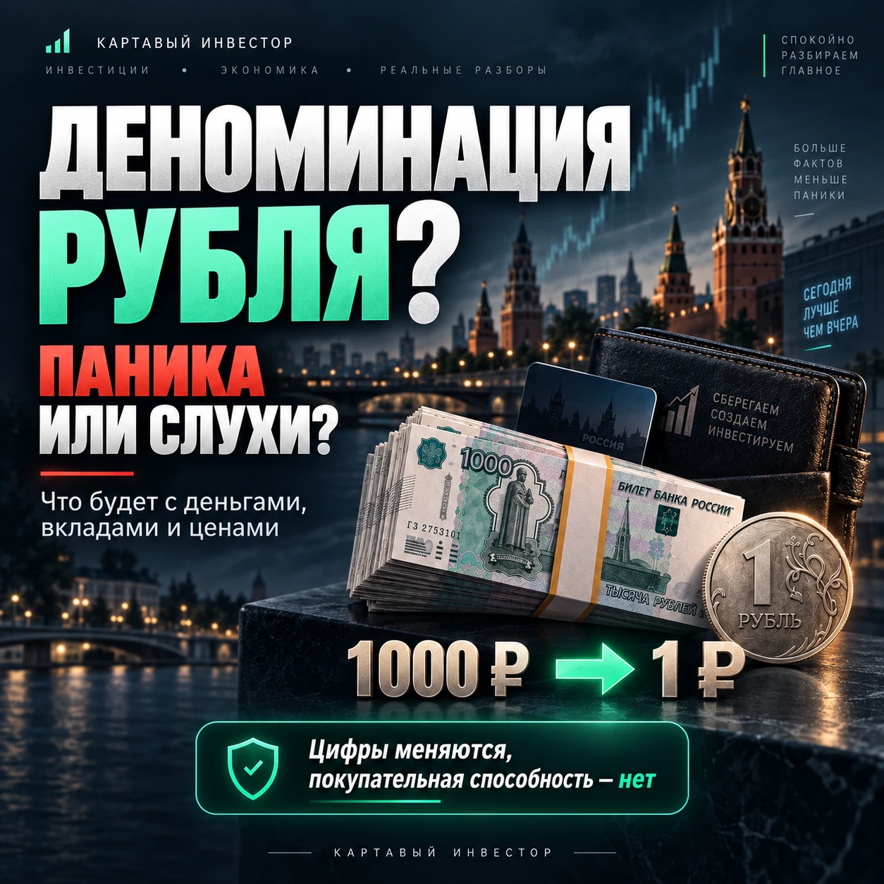 «Скоро уберут нули с рубля». «Наличные придётся срочно менять». «Сбережения могут сгореть». После запуска - изображение