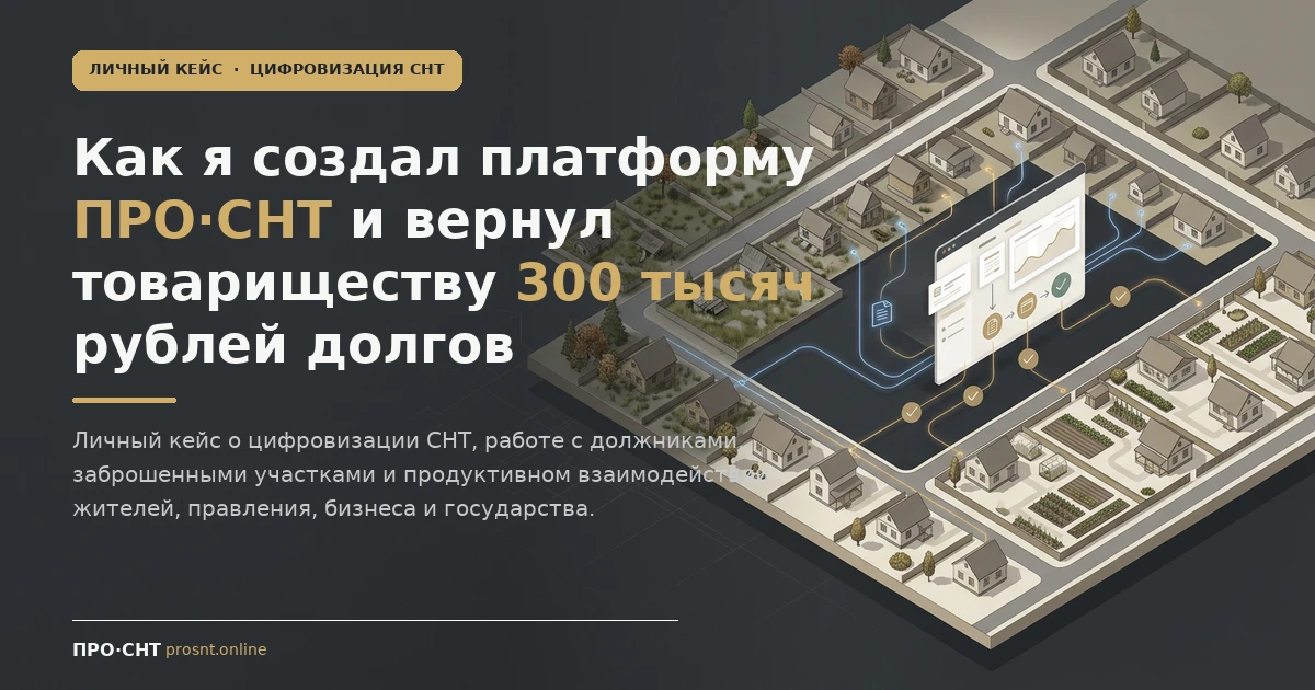 Посмотрел запуск платформы ПРО·СНТ от EVN-Group — и это редкий случай, когда цифровой продукт делает не - изображение