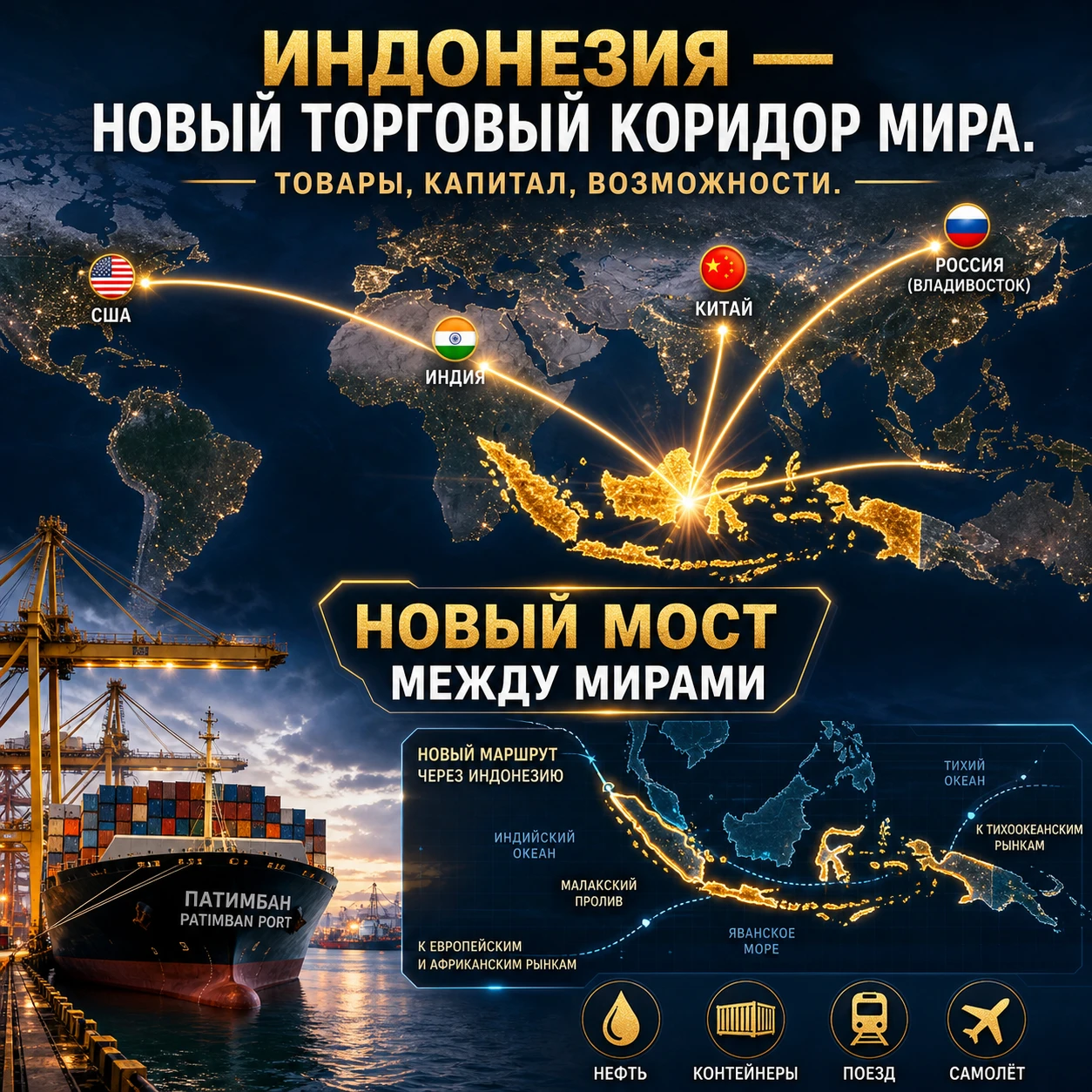 #Индонезия #торговыйкоридор #логистика #инвестициивлогистику #ЕАЭС #АСЕАН #США #Китай #портпатимбан - изображение