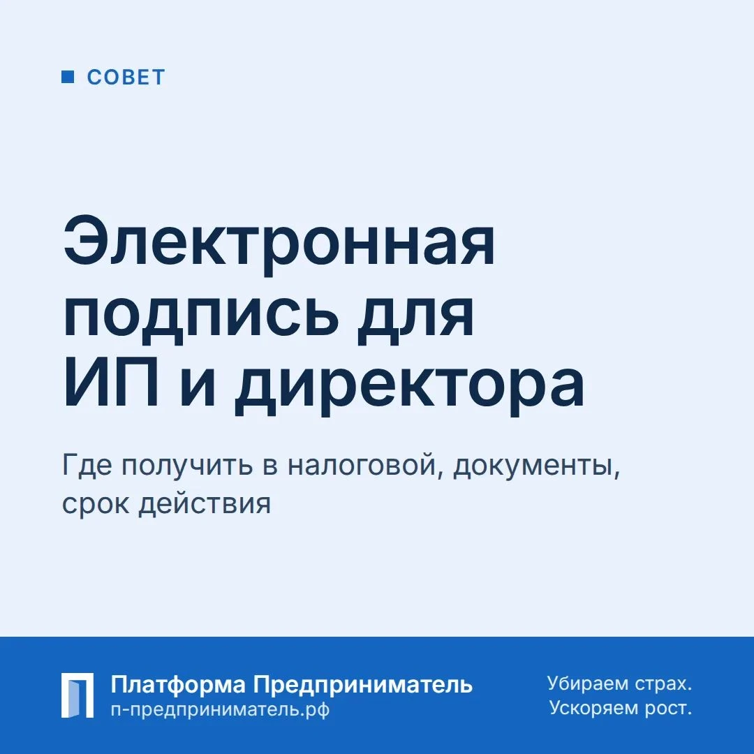 Совет: электронная подпись для ИП и директора ООО — где получить Квалифицированную электронную подпись выдаёт - изображение