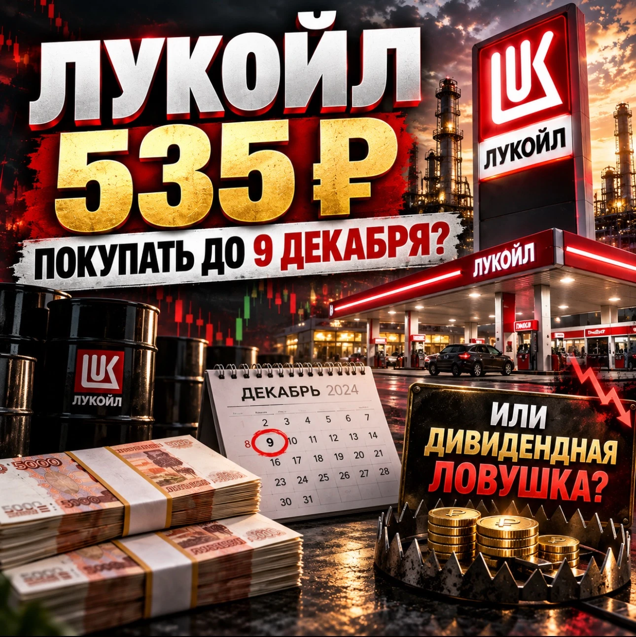 Совет директоров ЛУКОЙЛа рекомендовал промежуточный дивиденд — 535 ₽ на акцию. Дата закрытия реестра — 9 декабря - изображение