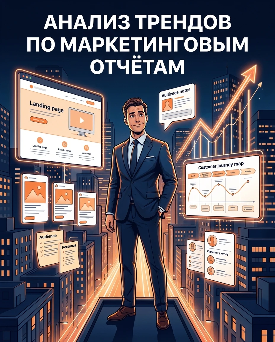 Промпт: - Ты — специалист по маркетинговой аналитике. Изучи приложенные отчёты и предложи 10 актуальных трендов - изображение