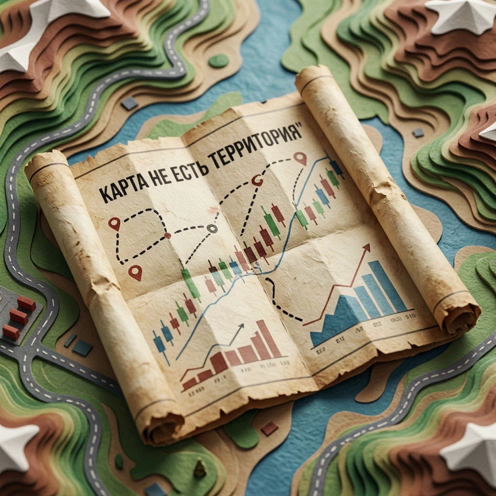 Есть старая философская мысль, которую в шутку приписывают всем от Коржибского до Борхеса: карта не есть - изображение