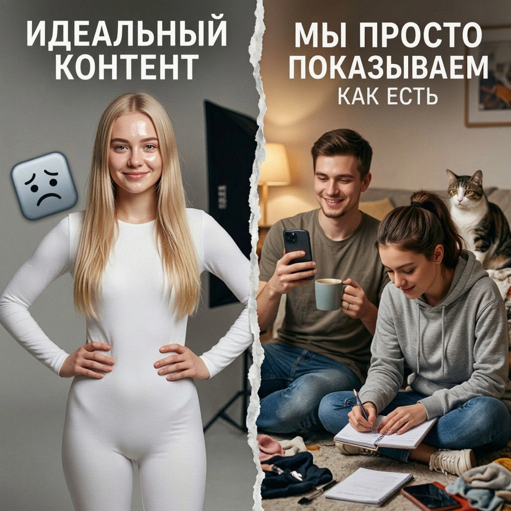 Знаете, что общего у идеального контента и идеальной жизни? Они оба Fake. Один отфотошоплен, другой - изображение