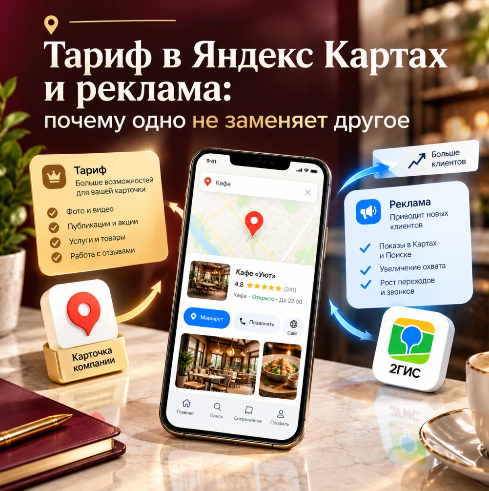Карточка компании в Картах осталась бесплатной. Платить предлагают за оформление: за то, что в карточке можно - изображение