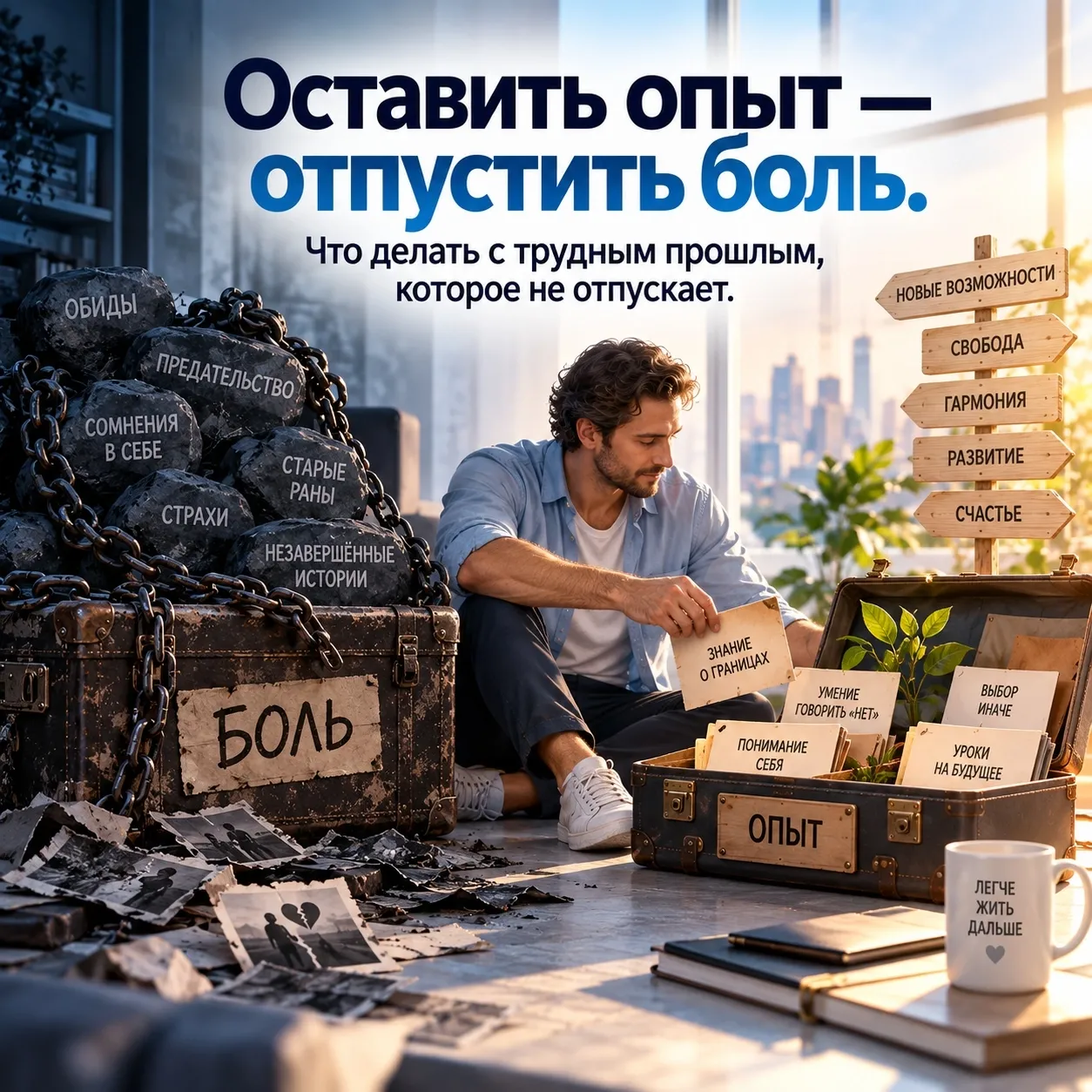 Оставить опыт — отпустить боль. Что делать с трудным прошлым, которое не отпускает. Есть вещи, которые мы носим - изображение
