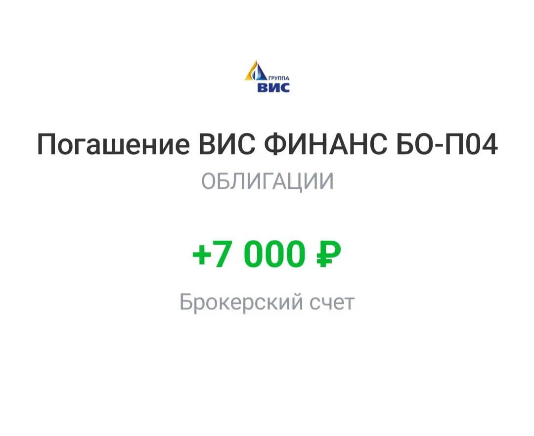 Погашение $RU000A106EZ0 Такое я люблю. Куда бы пристроить 7000₽?🤔 #погашение #облигации - изображение