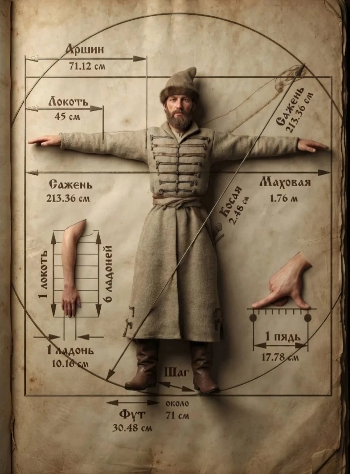 ✅Аршин, сажень, локоть, вершок — сколько это? Всë о старорусских мерах длины Подобно тому, как при счёте человек - изображение