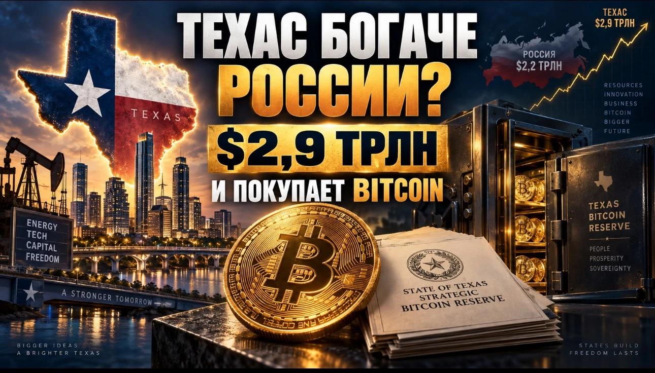 А теперь Техас ещё и покупает биткоин в государственный резерв Звучит как кликбейт. Но цифры действительно - изображение