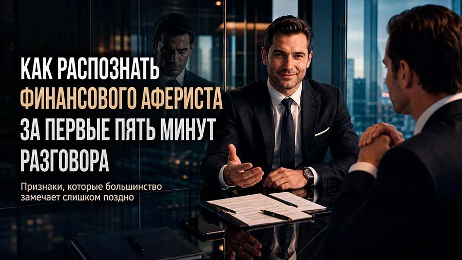Самые опасные финансовые аферисты редко говорят о деньгах в первые минуты знакомства. Они говорят о доверии. Это - изображение