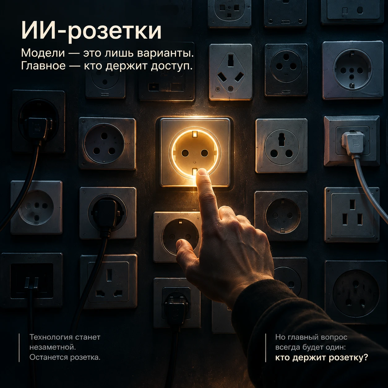 «ИИ-розетки» Мы всё ещё спорим, какая модель умнее. Но если посмотреть на электричество, возникает простой - изображение