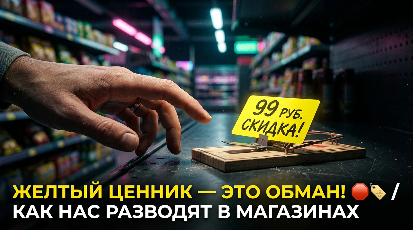 Вы когда-нибудь задумывались, почему в некоторых магазинах жёлтых ценников больше, чем белых? Это не бесконечная - изображение