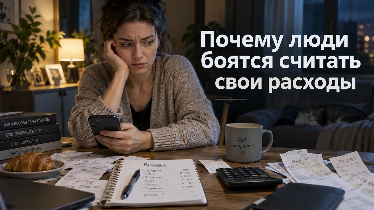 Человек может годами жаловаться, что ему не хватает денег, и при этом ни разу спокойно не посмотреть, куда - изображение