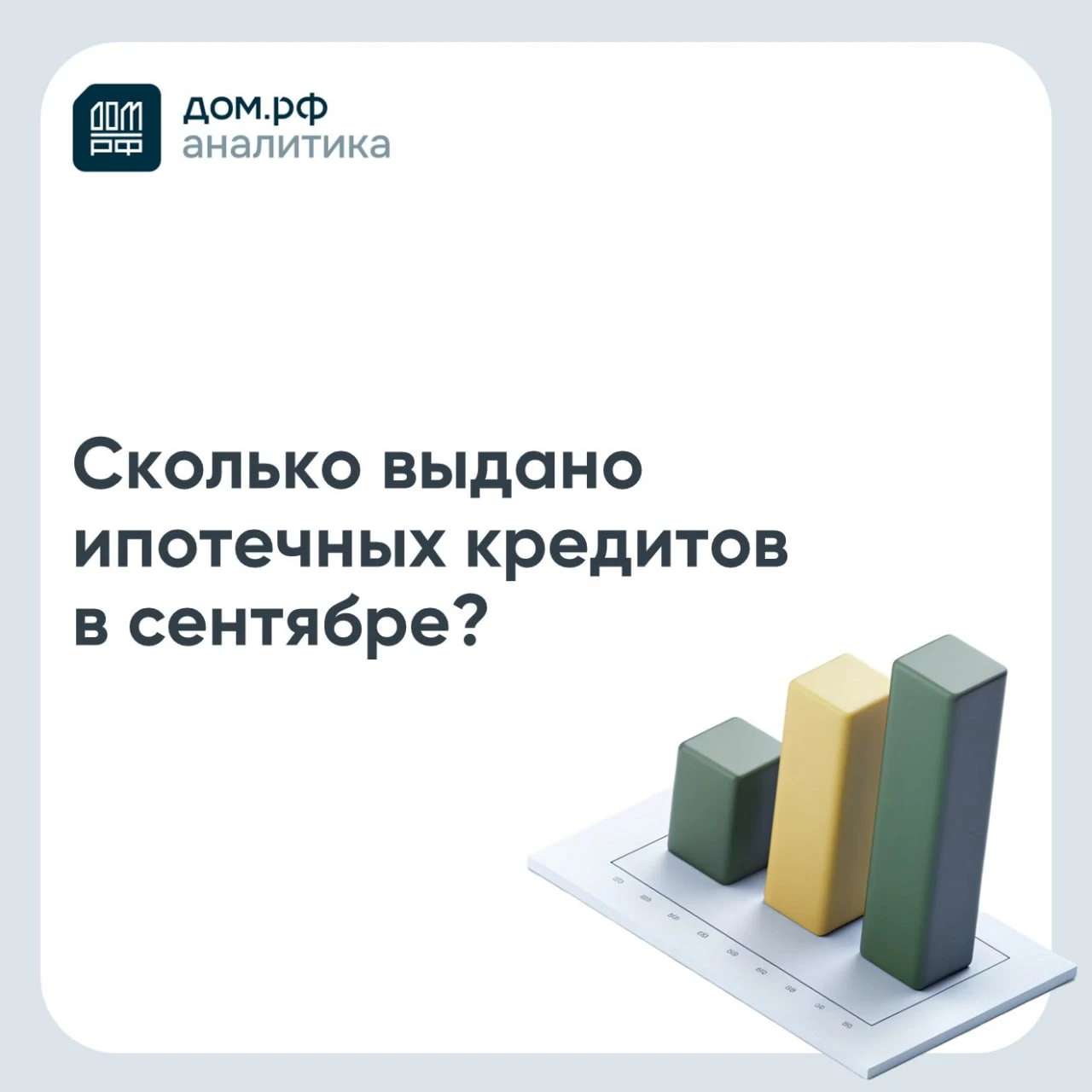 По предварительной оценке ДОМ.PФ, в сентябре банки предоставили 125 тыс. кредитов на 614 млрд руб. В пересчёте - изображение