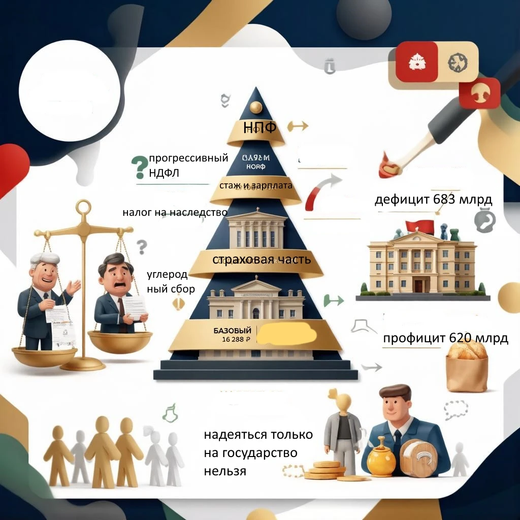#Базарразбор Институт экономики РАН предлагает радикально перестроить пенсионную систему: ввести базовый - изображение