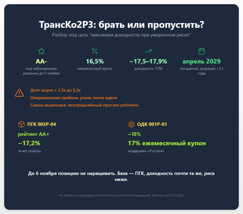 $RU000A10F470 ТрансКонтейнер (ТрансКо2P3, RU000A10F470): брать или пропустить? Разбираю под цель «максимум - изображение