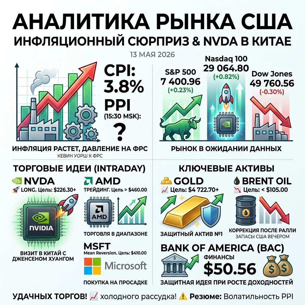 Рынок находится в фазе ожидания данных по инфляции цен производителей ( PPI ), которые будут опубликованы в - изображение