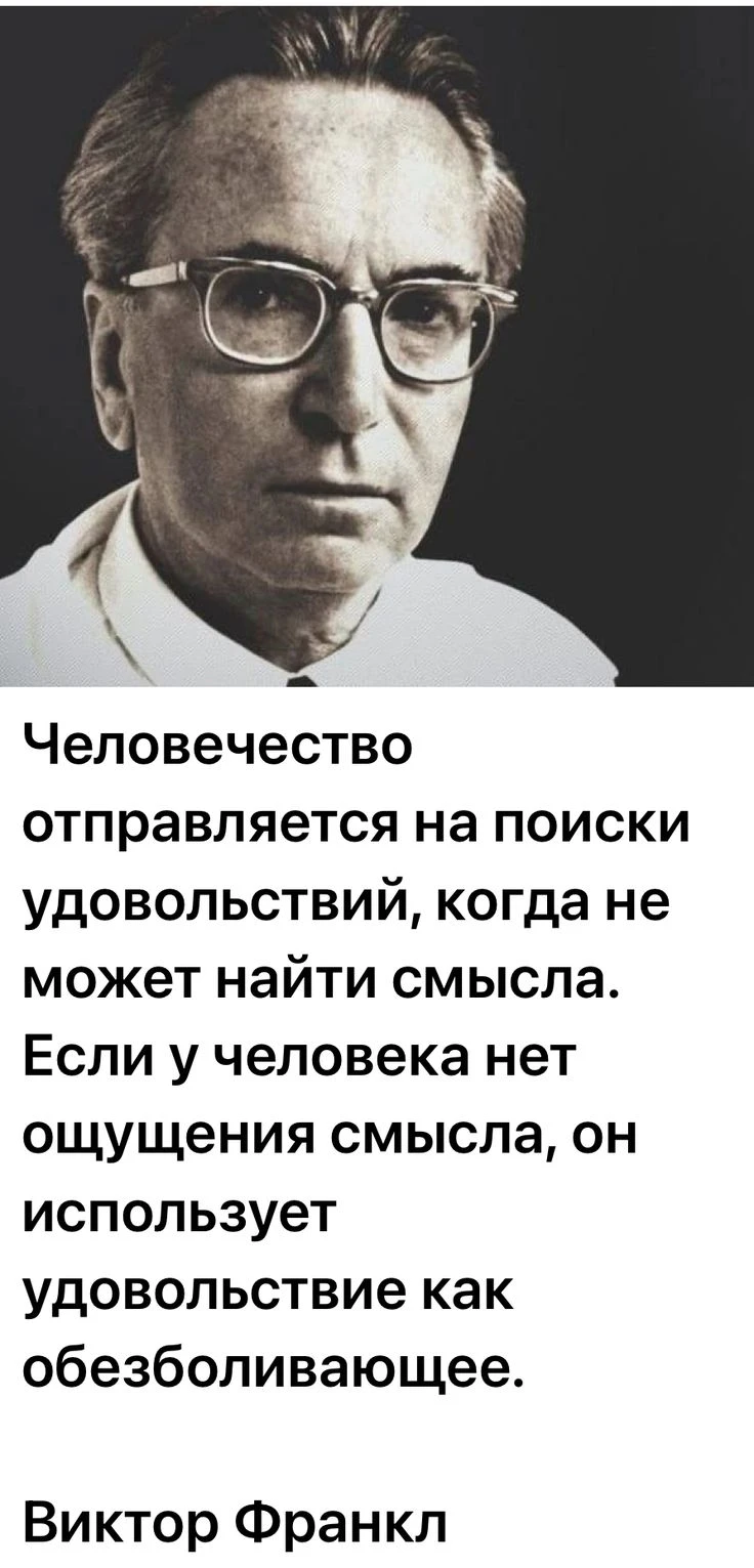 #Франкл #смыслжизни #удовольствие #осознанность #вечернийпост #психология #дофамин #остановись #неубегай#базар - изображение