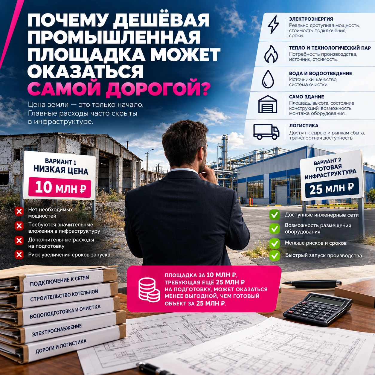 🏭 Почему дешёвая промышленная площадка может оказаться самой дорогой? Предпринимателю, который хочет построить - изображение