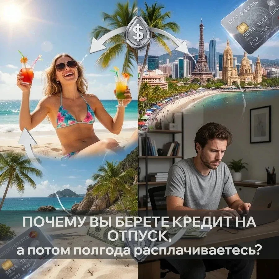Знакомая ситуация? Две недели солнца и беззаботности ☀️🌊 — и полгода подсчёта копеек, чтобы закрыть кредит 😖. - изображение