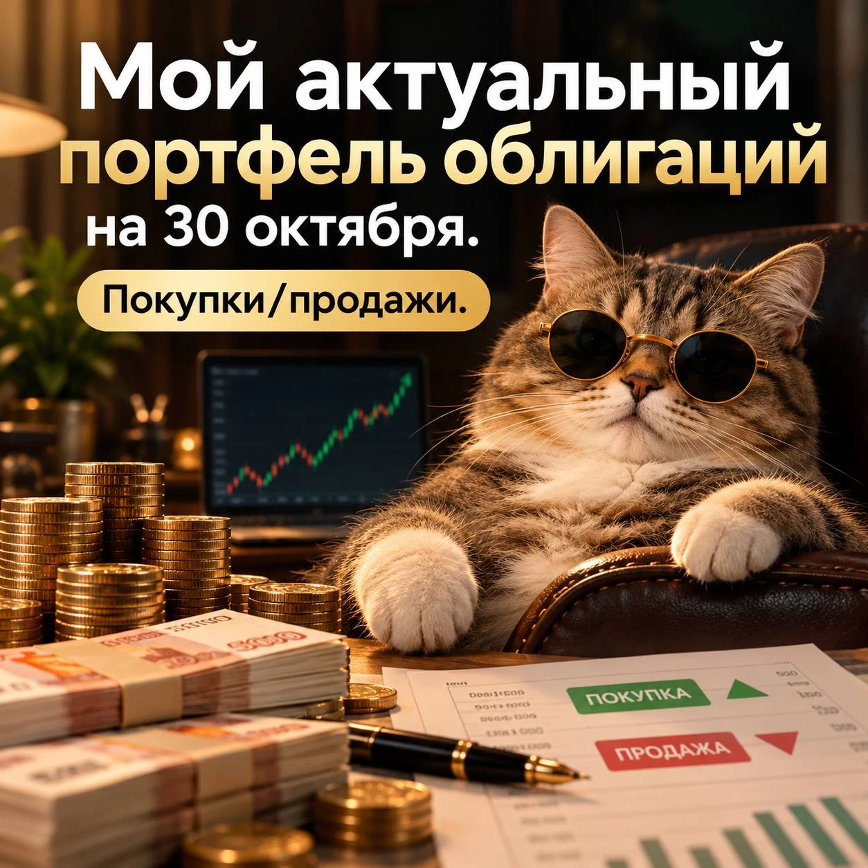 Сегодня 30 октября, пятница. Давно не было среза в портфеле облигаций, пора это исправлять! Обсудим покупки, - изображение
