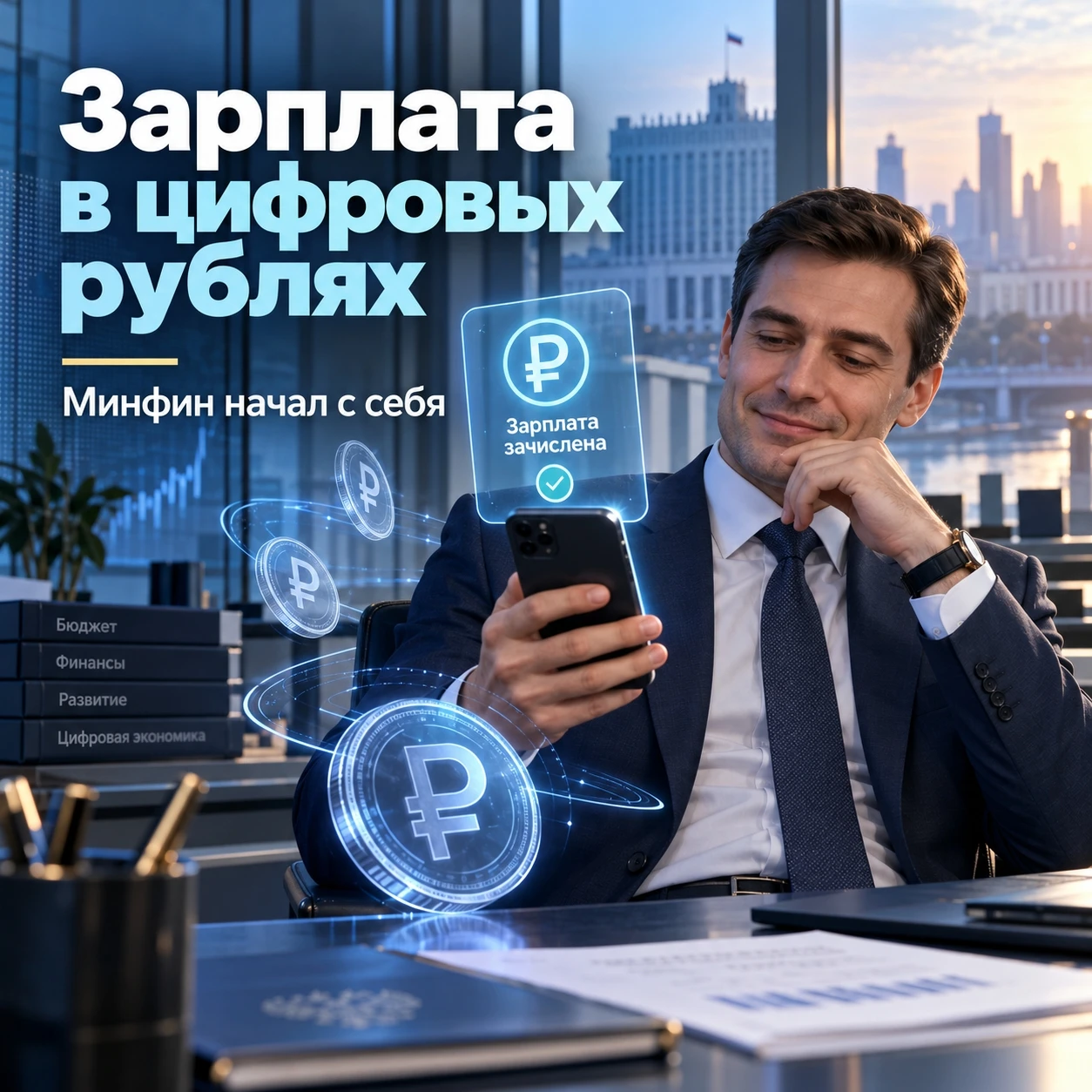 Минфин заплатил зарплату в цифровых рублях: чиновники первыми попробовали, что это такое. Ну что, дожили. Минфин - изображение