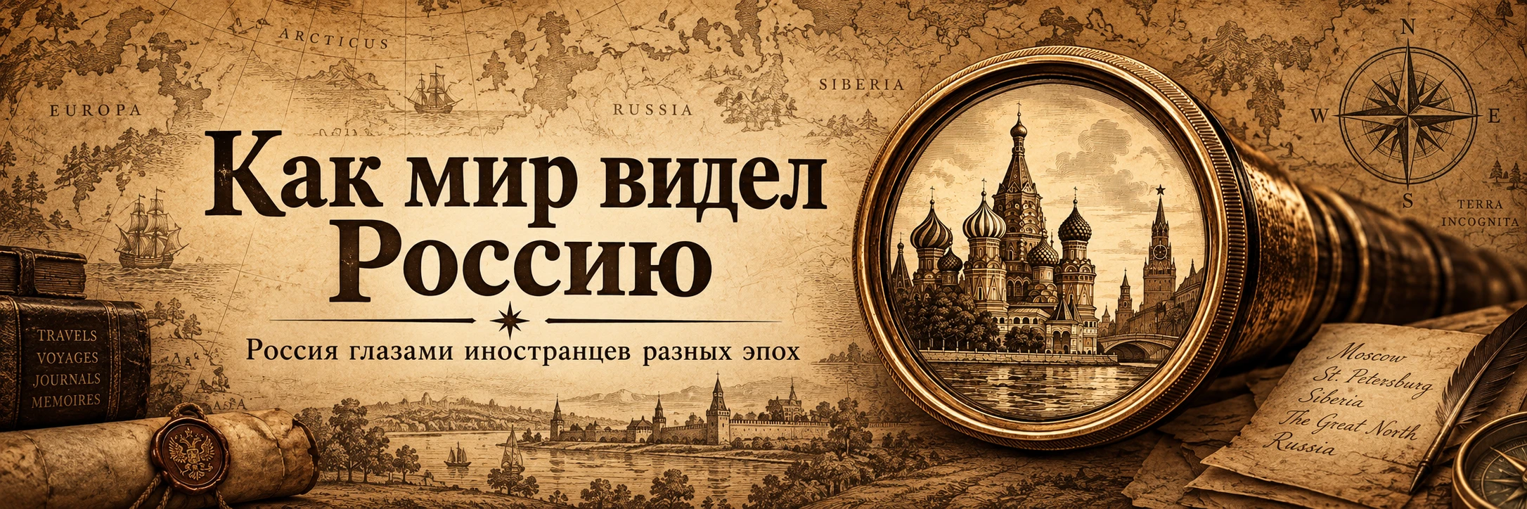 Хочу немного рассказать о своём канале «Как мир видел Россию». Я собираю свидетельства иностранцев, которые - изображение