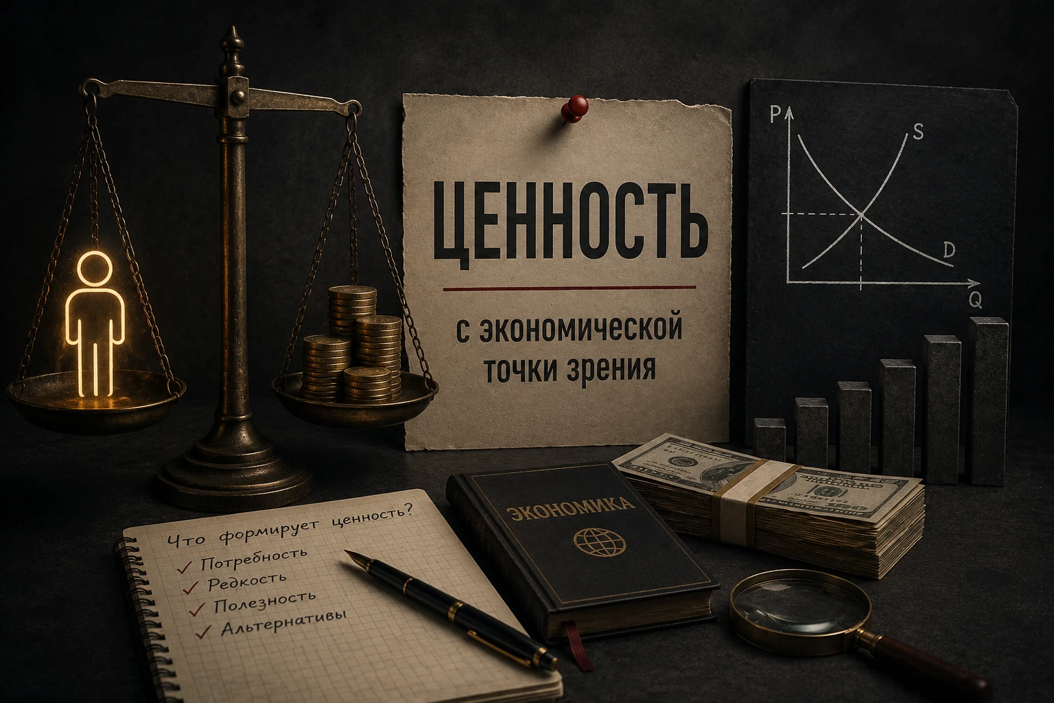 Если убрать деньги, акции, компании и рынки, в центре экономики останется всего одна идея — ценность. Потому что - изображение