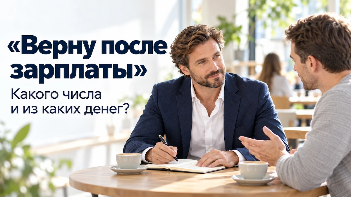 «Выручи до зарплаты, в пятницу всё верну». Знакомый называет короткий срок, и просьба кажется простой: деньги - изображение