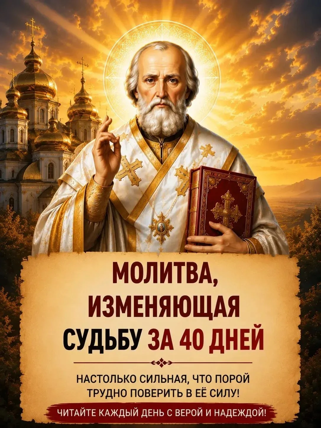 Сильная молитва Николаю Чудотворцу, изменяющая жизнь за 40 дней. Читайте ее каждый день с верой и надеждой, и Вы - изображение