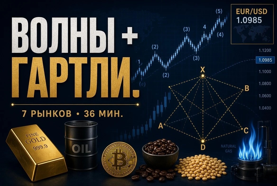 Смотреть:​ YouTube /​ RuTube / ​ VK Видео Разобрал Bitcoin, золото, Brent, кофе, сою, природный газ и EUR/USD на - изображение