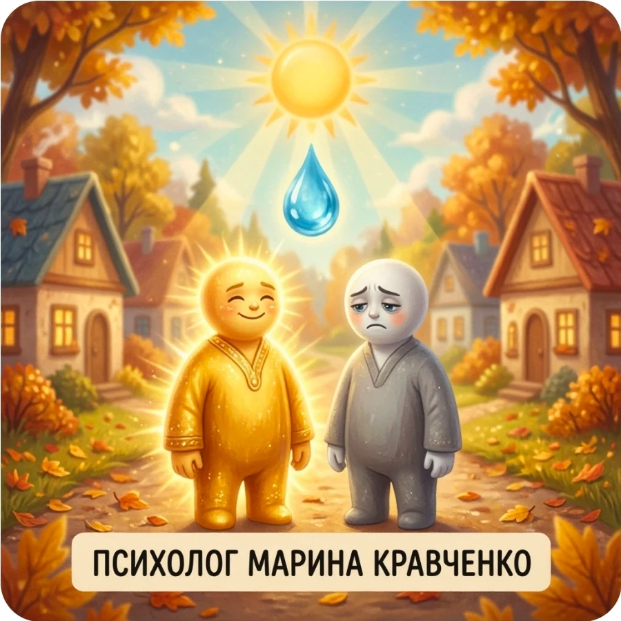 Жил-был на одной улице в одной маленькой деревне Переизбыток и Недостаток! Питались все одним Солнцам, пили одну - изображение