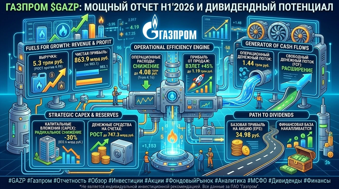 #GAZP #Газпром #Отчетность #Обзор #Инвестиции #Акции #ФондовыйРынок #Аналитика #МСФО #Дивиденды #Финансы ⛽️ - изображение