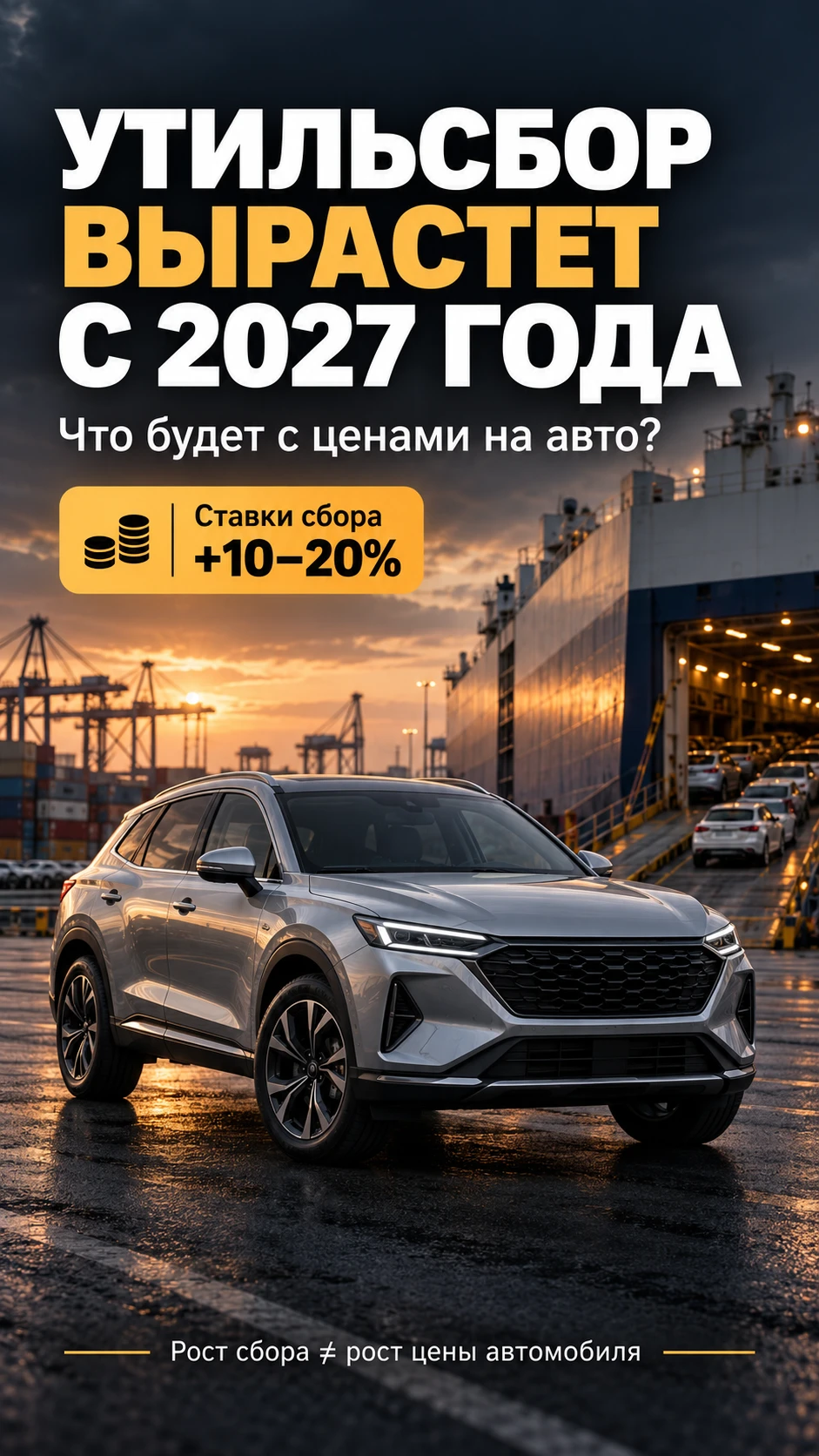 С 1 января 2027 года в России пройдёт очередная индексация утилизационного сбора. Ставки увеличатся на 10–20% в - изображение