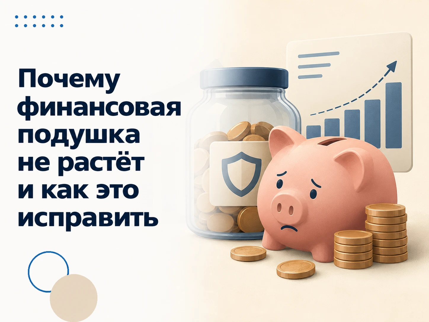 Финансовая подушка часто существует только в намерении: человек несколько раз начинает откладывать, потом - изображение