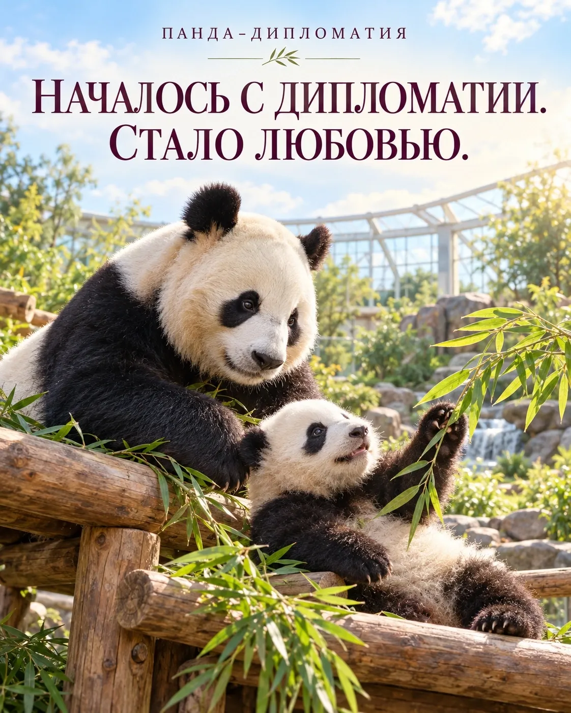 Как панды приехали в Москву. История, которая началась с дипломатии, а стала любовью. В 2019 году в Московском - изображение