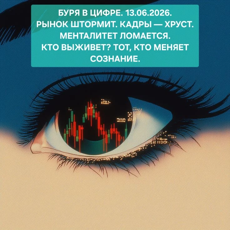 🌏Короче, рынок цифровой экономики на сегодня, 13 июня 2026. #базар #цифра2026 #безводы #сознание⚙️🧭Штормит - изображение