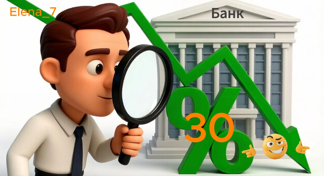 💰 Яркий баннер «Вклад под 30%!» — это как объявление «Пицца от 99 рублей». Приходишь, а там — только стаканчик - изображение