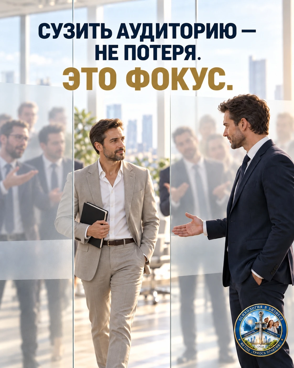 Работа с личностью и бизнесом — это широкая аудитория. Собственники. Топ-менеджеры. Инвесторы. Все, у кого есть - изображение