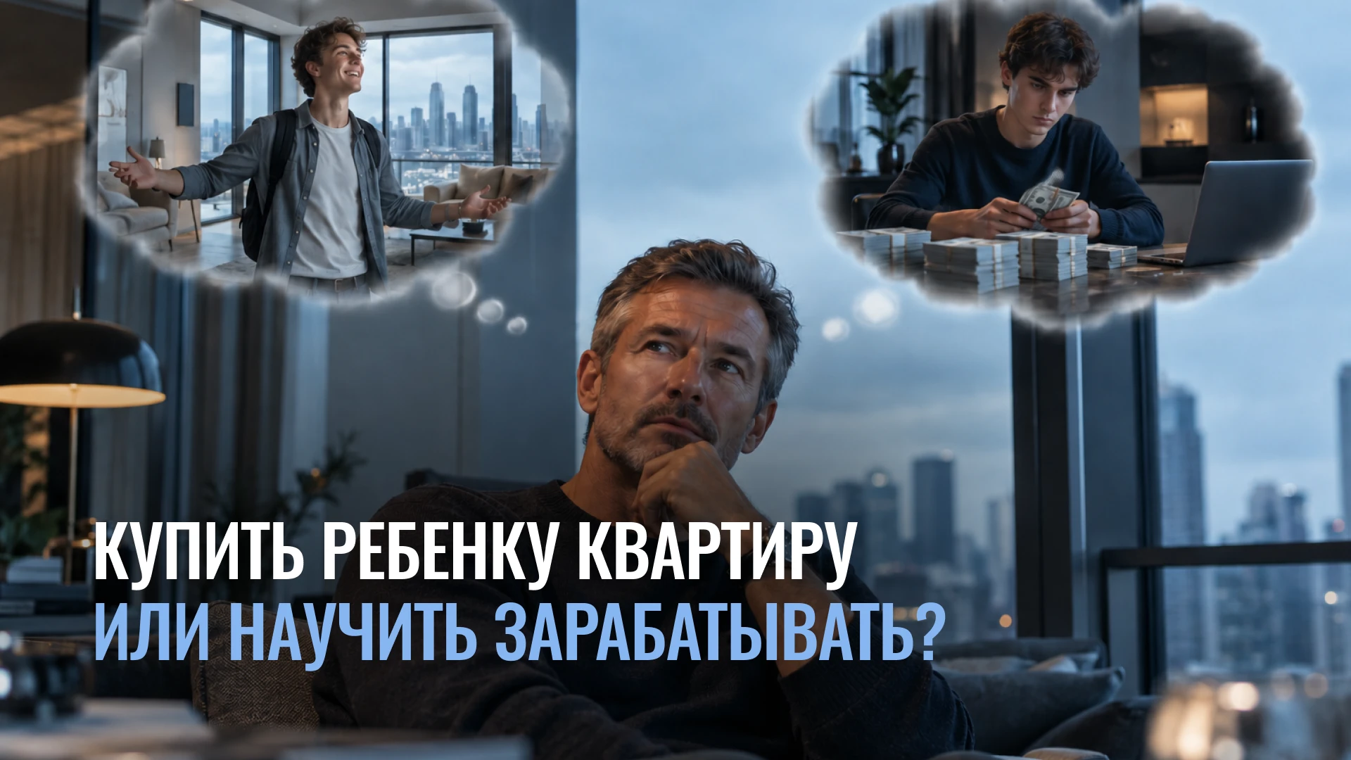 Многие ставят перед собой цель купить ребёнку квартиру и машину. Они рассуждают так: «У меня не было жилья, - изображение
