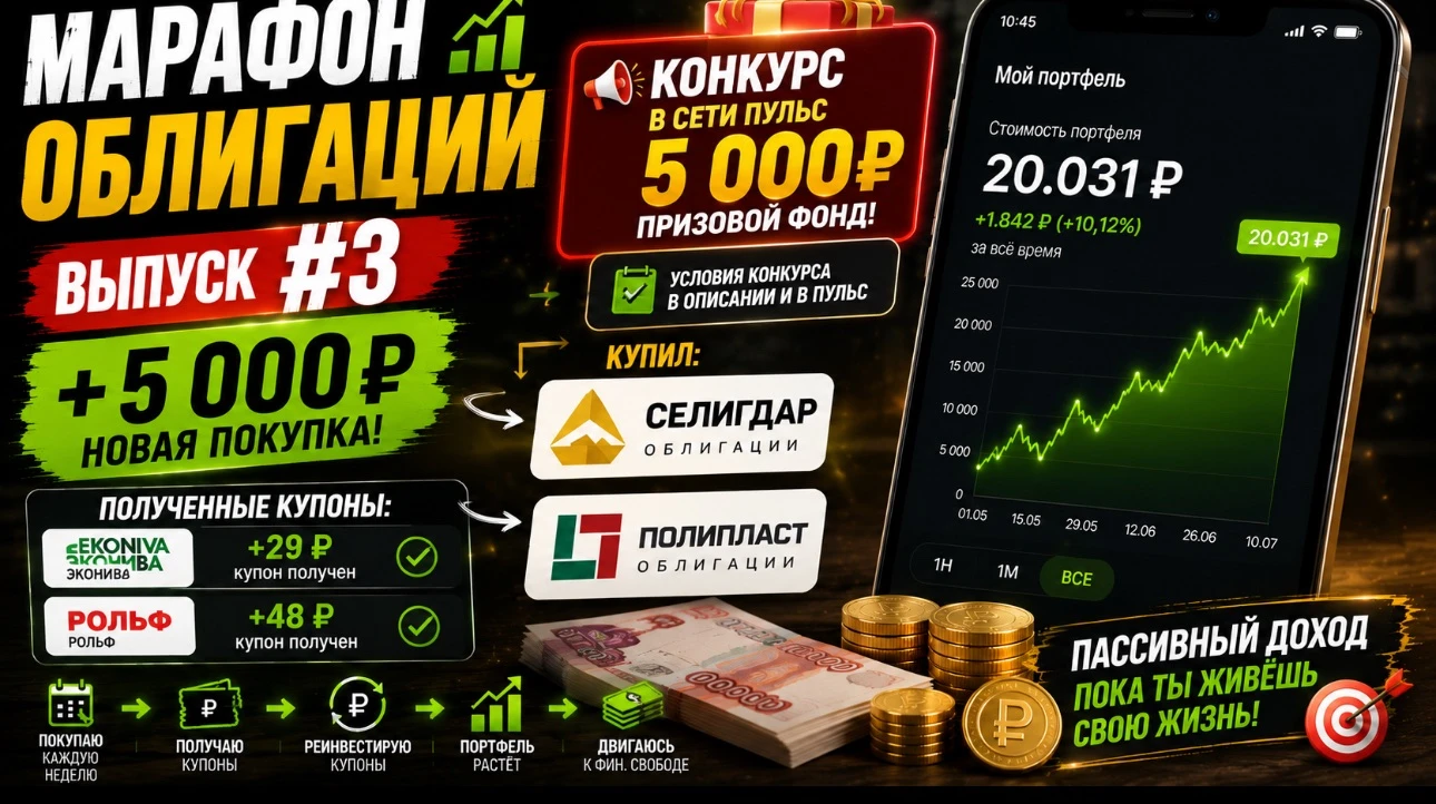 ​ https://youtu.be/7mcTkBy33jk Там же я рассказал о запуске своего первого конкурса в @Pulse_Official 5.000₽ в - изображение