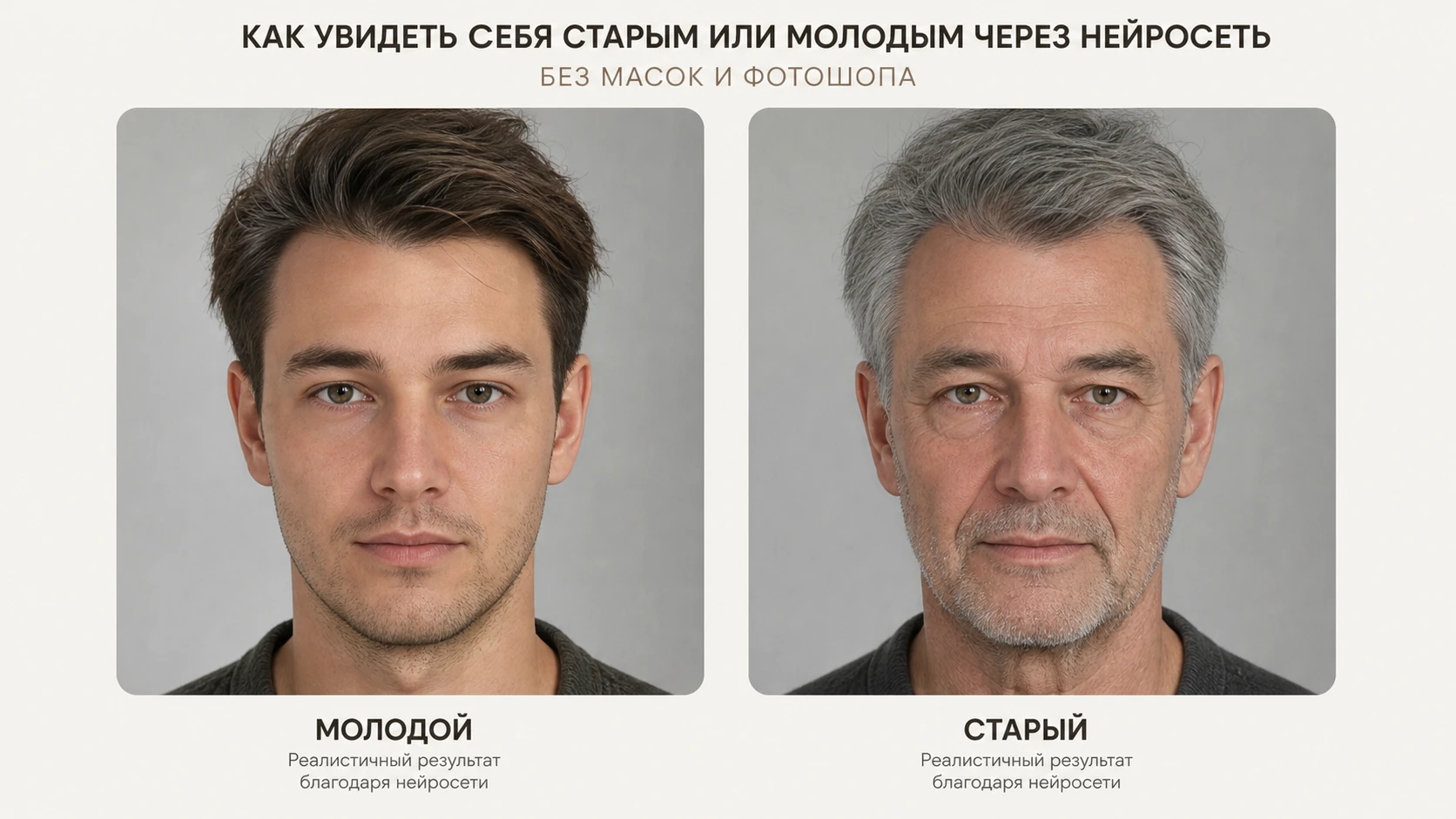 Хотите узнать, как будете выглядеть через 40 лет, или вспомнить, каким было бы лицо в 18? Сделать это можно за - изображение