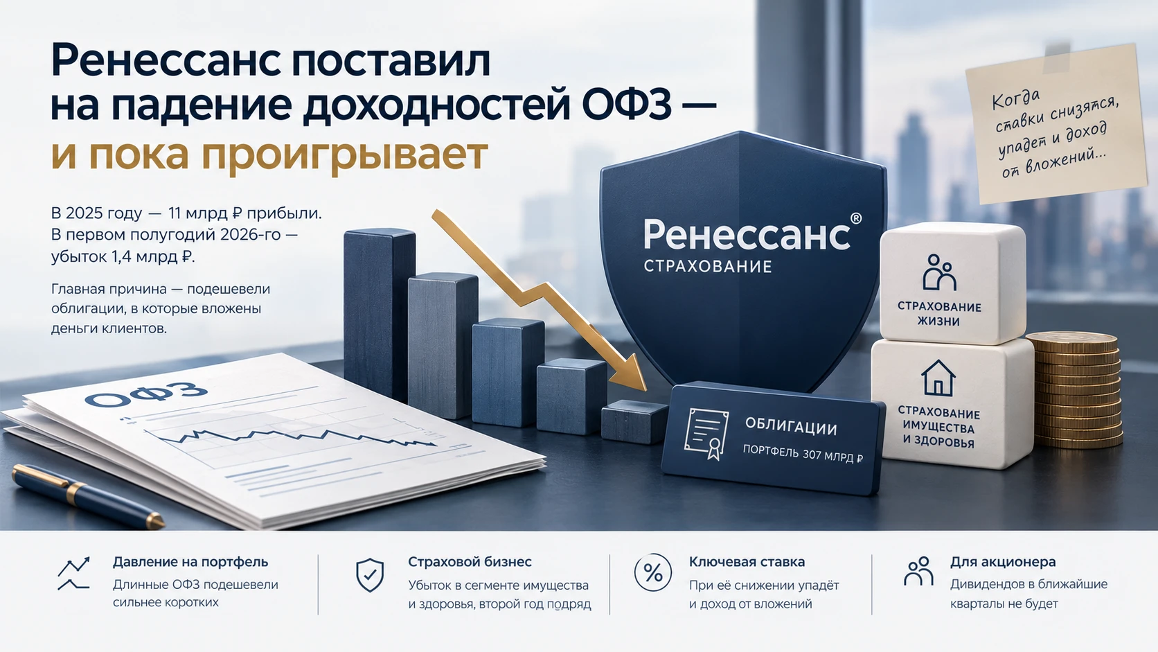 Ренессанс страхование хорошо заработал в 2025 году: 11 млрд ₽ прибыли, 20% на капитал. А первое полугодие - изображение