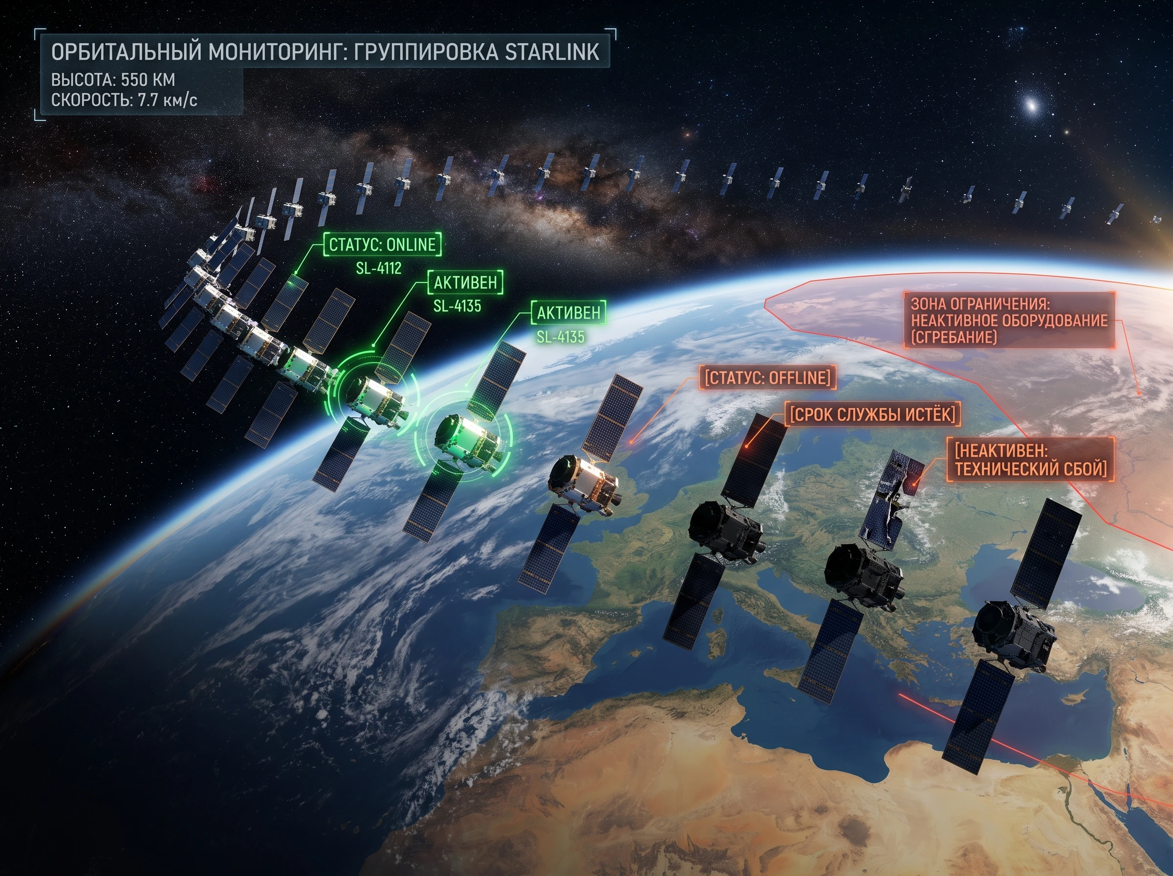 🛰 Когда слышишь «конец Starlink», в голове сразу мелькают картины: спутники один за другим сгорают в атмосфере, - изображение