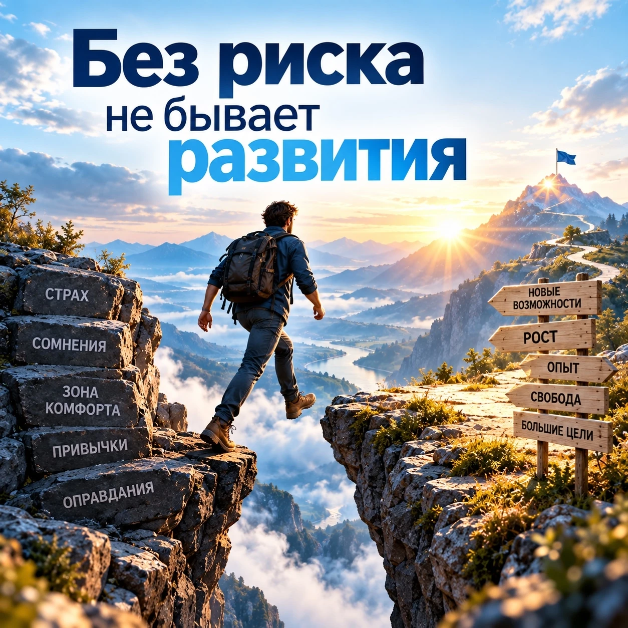 Без риска не бывает развития Страх — не враг. Это сигнал, что вы у границы привычного. Мозг экономит энергию и - изображение