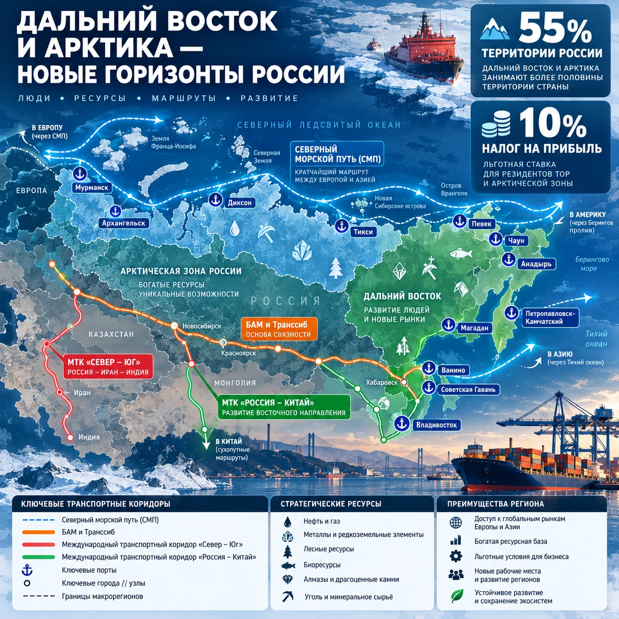 #ДальнийВосток #Арктика #Грузоперевозки #Инвестиции #СМП #Логистика #ПреференциальныйРежим #ТОР - изображение