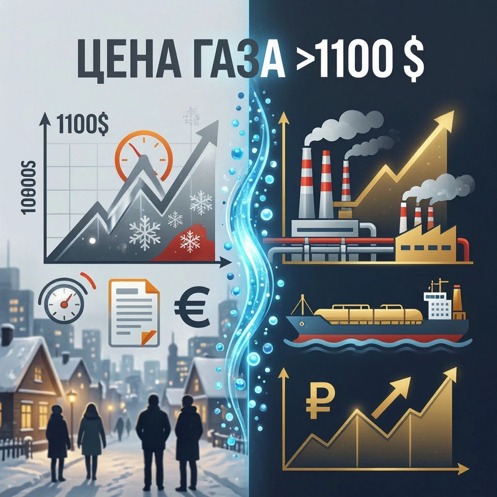 Газ в Европе дороже 1100 долларов впервые с декабря 2022 года: чем это грозит Европе и что это значит для России - изображение