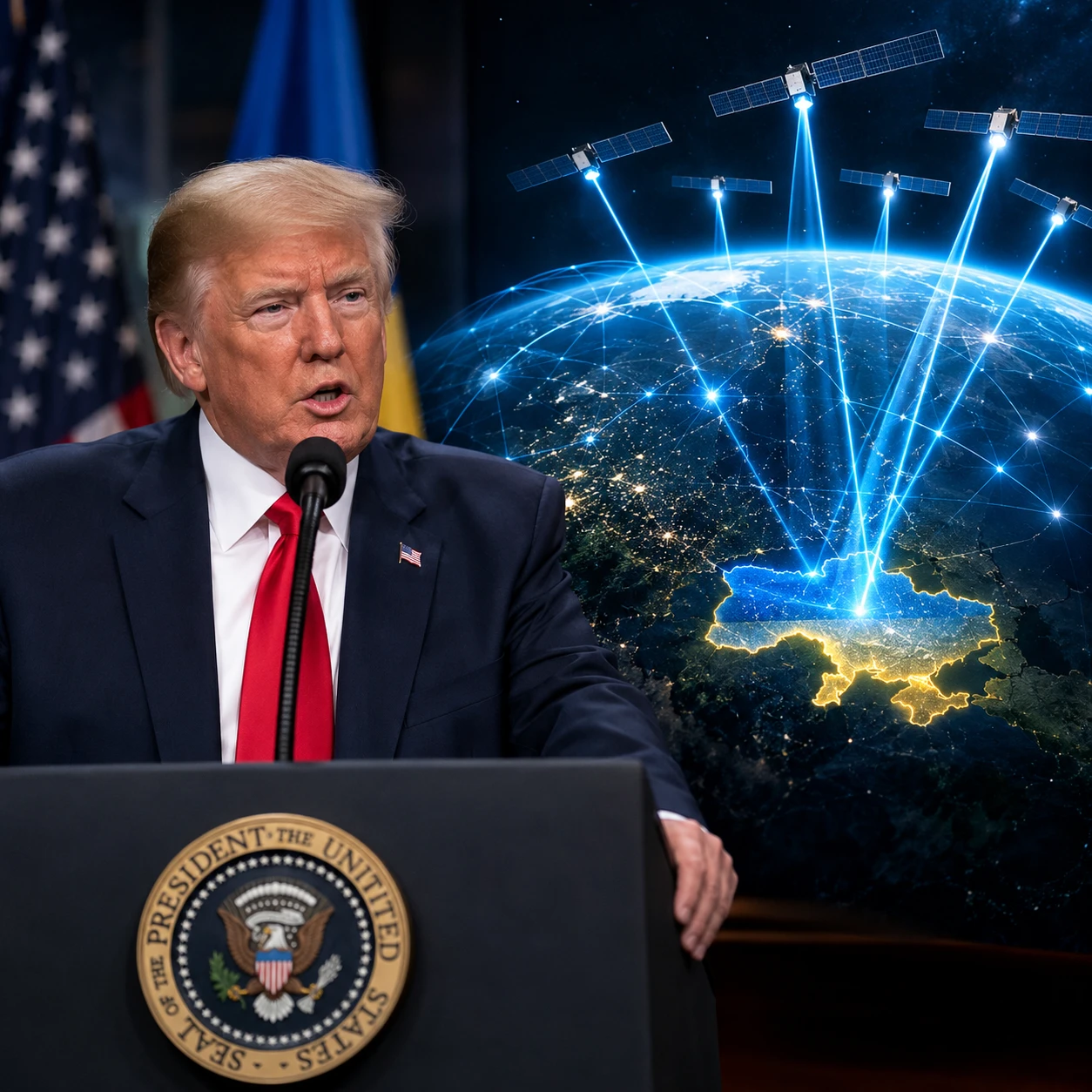 Дональд Трамп прокомментировал ситуацию вокруг работы спутникового интернета Starlink на территории Украины, - изображение