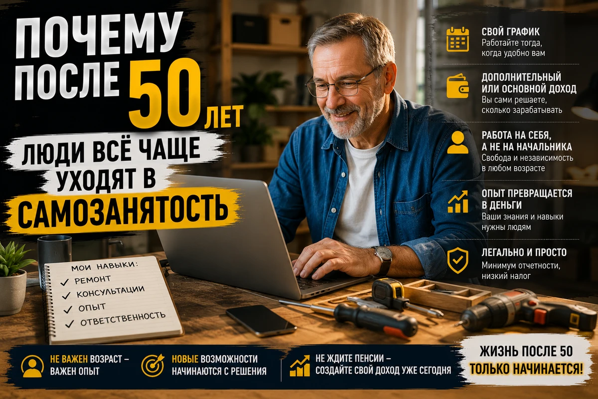 Ещё недавно многие были уверены: После 50 лет нужно просто доработать до пенсии. Не рисковать. Не менять - изображение
